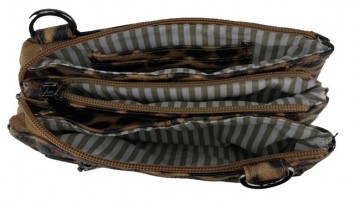 Anti skim klein binnenkant panter coffee