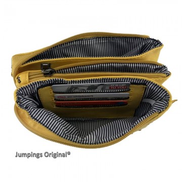 Klepbag binnenkant geel