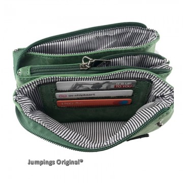 Klepbag binnenkant groen